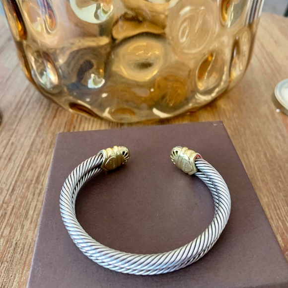 David Yurman Silver/Gold/White 10mm Ss/18k Diamond - Picture 3 of 3